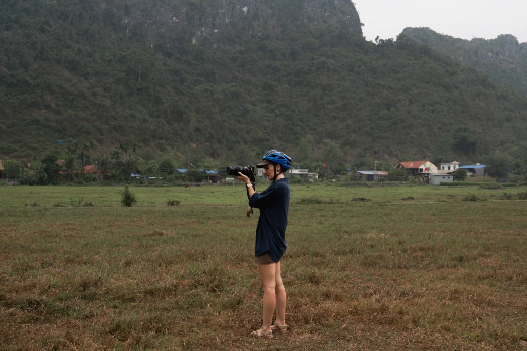 ha long bay overnight cruise cat ba island bike tour field at Tulip Cruise